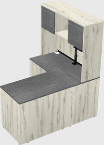 L-shaped office desk