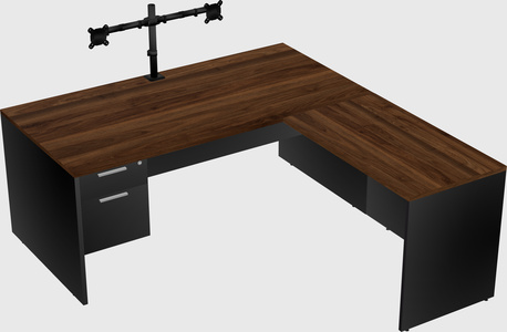 L-shaped office desk