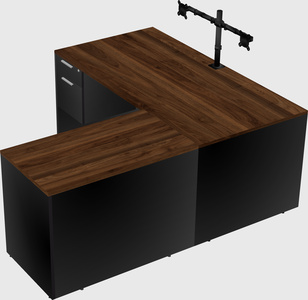 L-shaped office desk