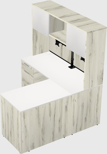L-shaped office desk