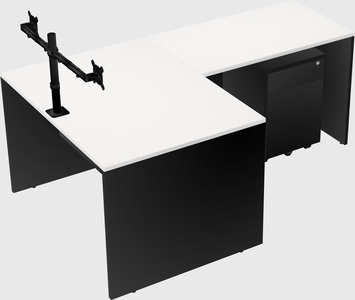 L-shaped office desk