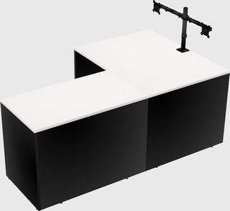 L-shaped office desk