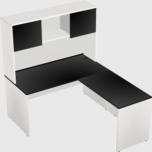 L-shaped office desk