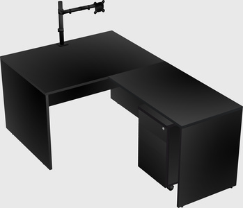 L-shaped office desk