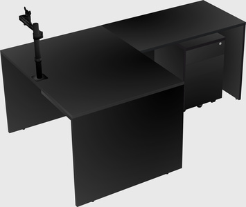 L-shaped office desk