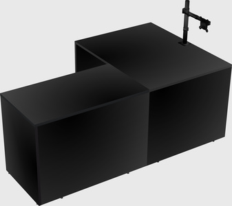 L-shaped office desk