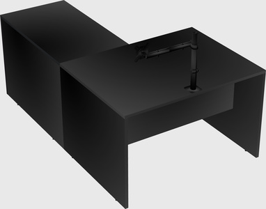 L-shaped office desk
