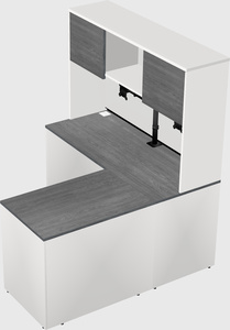L-shaped office desk