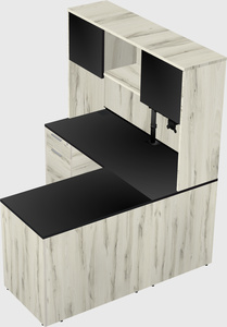 L-shaped office desk