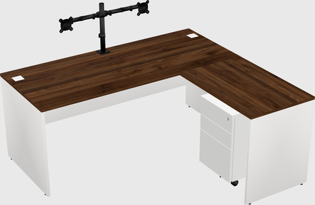 L-shaped office desk