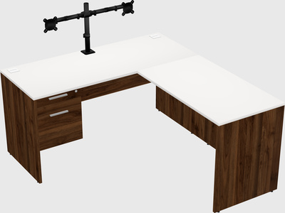 L-shaped office desk