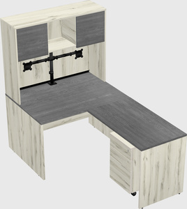 L-shaped office desk