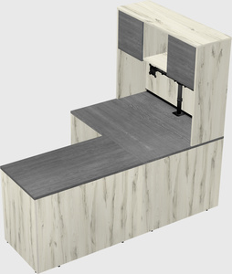 L-shaped office desk