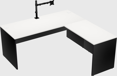 L-shaped office desk