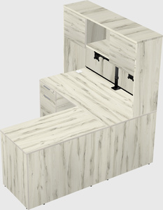 L-shaped office desk