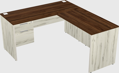 L-shaped office desk