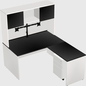 L-shaped office desk