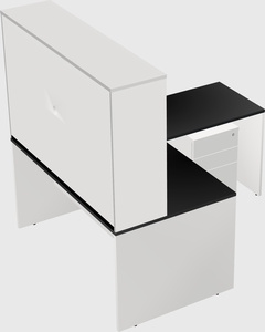 L-shaped office desk
