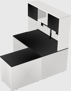 L-shaped office desk