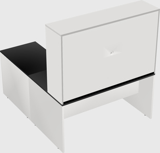 L-shaped office desk