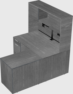 L-shaped office desk