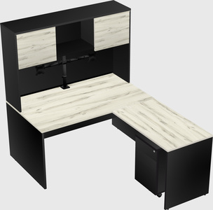 L-shaped office desk