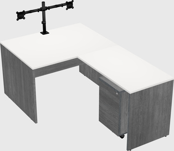 L-shaped office desk
