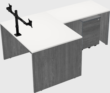 L-shaped office desk