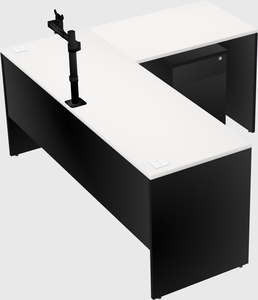 L-shaped office desk
