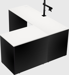 L-shaped office desk
