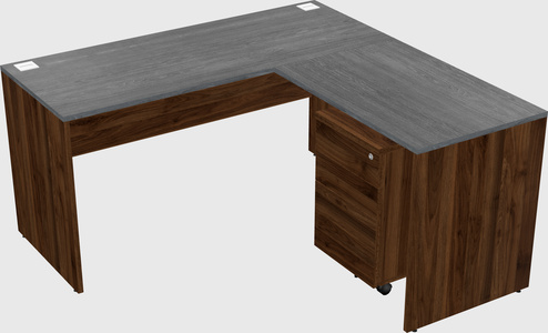 L-shaped office desk
