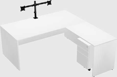 L-shaped office desk