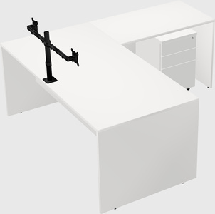 L-shaped office desk