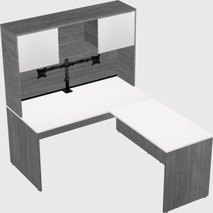 L-shaped office desk