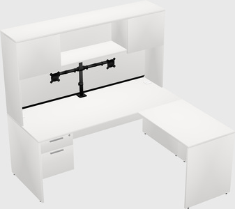 L-shaped office desk