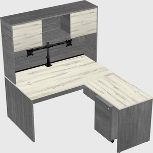 L-shaped office desk