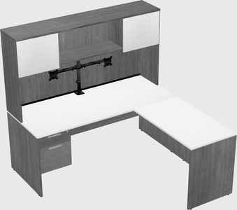L-shaped office desk