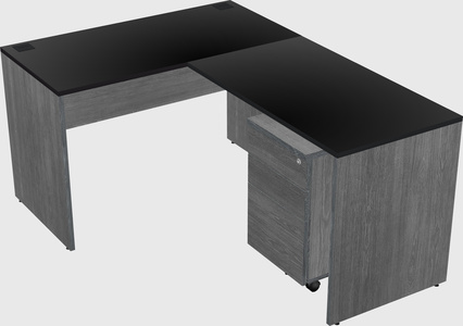 L-shaped office desk