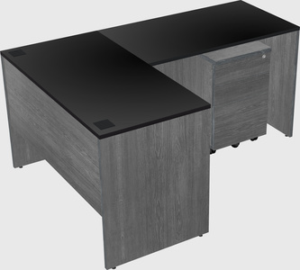 L-shaped office desk