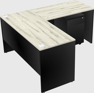 L-shaped office desk