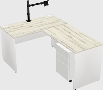 L-shaped office desk