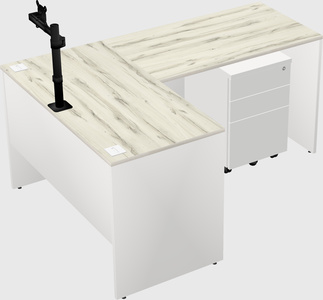 L-shaped office desk