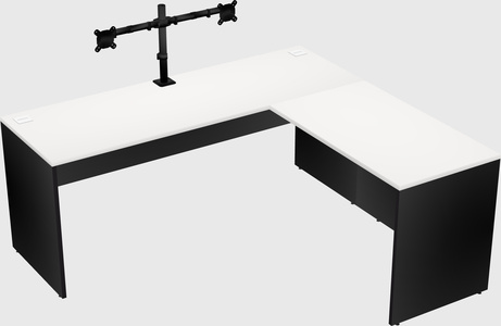 L-shaped office desk