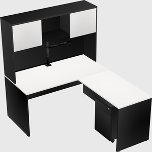 L-shaped office desk