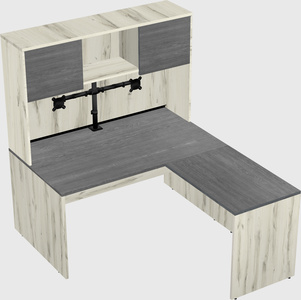 L-shaped office desk