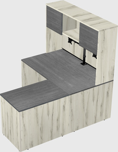 L-shaped office desk