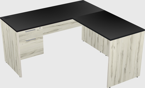 L-shaped office desk