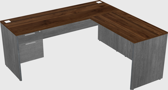 L-shaped office desk