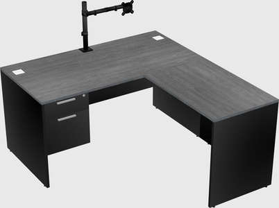 L-shaped office desk
