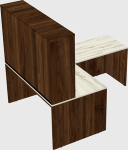 L-shaped office desk